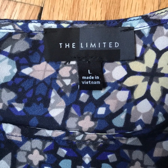 The Limited blue stained glass pattern blouse - Picture 3 of 7